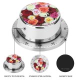 yanfind Timer Dance Yokoo Flowers Rose Colorful Floral  Beautiful 60 Minutes Mechanical Visual Timer