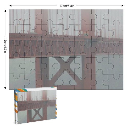 yanfind Picture Puzzle Golden Gate   Francisco Atmospheric Fog Architecture Wood Reflection Haze Nonbuilding Family Game Intellectual Educational Game Jigsaw Puzzle Toy Set
