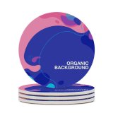 yanfind Ceramic Coasters (round) Clean Fractal Lava Relaxation  Purple Styles Lamp Turquoise Ellipse Moving Curve Family Game Intellectual Educational Game Jigsaw Puzzle Toy Set