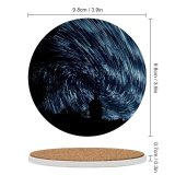 yanfind Ceramic Coasters (round) Space  Trails Silhouette Exposure Outer Space Night Time Astronomy Family Game Intellectual Educational Game Jigsaw Puzzle Toy Set