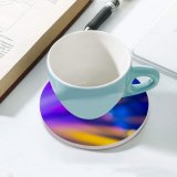 yanfind Ceramic Coasters (round) William Warby Abstract Bokeh Lights Multicolor Colorful Family Game Intellectual Educational Game Jigsaw Puzzle Toy Set