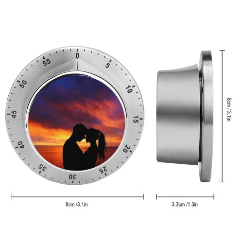 yanfind Timer Love Couple Romantic Silhouette Sunset Seascape Together 60 Minutes Mechanical Visual Timer