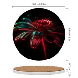 yanfind Ceramic Coasters (round) Stu Ballinger Graphics CGI Flowers Neon Flower Cyberpunk Glowing Family Game Intellectual Educational Game Jigsaw Puzzle Toy Set