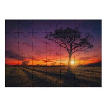 yanfind Picture Puzzle Hmetosche Sunset Sky Landscape Purple Clouds Tree Silhouette Family Game Intellectual Educational Game Jigsaw Puzzle Toy Set
