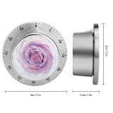 yanfind Timer Pastel Liquid England UK London Art Coral Directly   Purple Flower 60 Minutes Mechanical Visual Timer