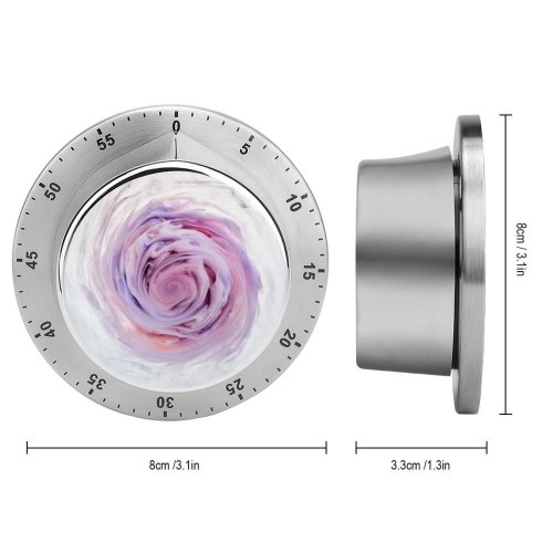 yanfind Timer Pastel Liquid England UK London Art Coral Directly   Purple Flower 60 Minutes Mechanical Visual Timer