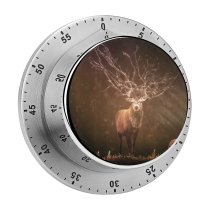 yanfind Timer Comfreak Black Dark Hirsch Deer Forest  Rays Dark Wildlife Rock 60 Minutes Mechanical Visual Timer