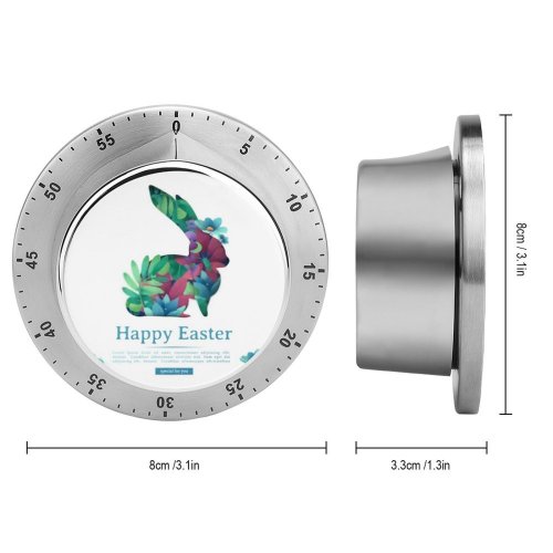yanfind Timer Stamp   Flyer Traditional Bunny Border  Badge Promotion Happy Weekend 60 Minutes Mechanical Visual Timer