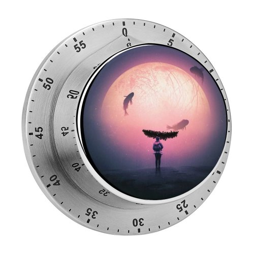 yanfind Timer Thiago Garcia Fantasy Alone Surreal Dream Fishes  Travel Explorer 60 Minutes Mechanical Visual Timer