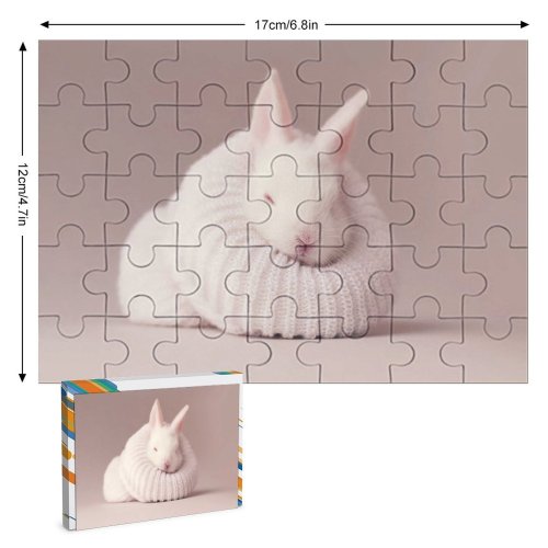 yanfind Picture Puzzle Cute Rabbit Newborn Baby Bunny Sock Cute Bunny Family Game Intellectual Educational Game Jigsaw Puzzle Toy Set
