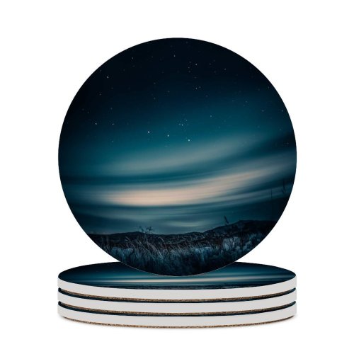 yanfind Ceramic Coasters (round) Grafixart Aurora Borealis Night Sky  Landscape Starry Sky Family Game Intellectual Educational Game Jigsaw Puzzle Toy Set