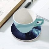 yanfind Ceramic Coasters (round)  Forest Winter Dark Night Eyes Scary Snowfall Family Game Intellectual Educational Game Jigsaw Puzzle Toy Set