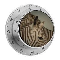 yanfind Timer Welt Zebra Striped Lined with Respect Closeness Maasai Mara Savannas Wildlife Herbivore 60 Minutes Mechanical Visual Timer