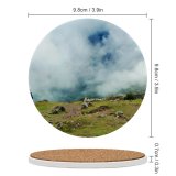 yanfind Ceramic Coasters (round) Images Fog Country Hillside Landscape Hiking Riding Grass Wallpapers  Outdoors Rock Family Game Intellectual Educational Game Jigsaw Puzzle Toy Set