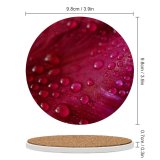 yanfind Ceramic Coasters (round) Flowers Tulip Petal Tulip Flower Closeup Macro Drops Dew Drops Spring Vibrant Family Game Intellectual Educational Game Jigsaw Puzzle Toy Set