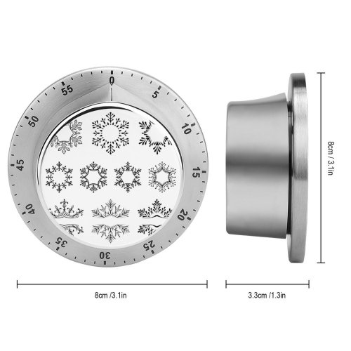 yanfind Timer Christmas Crystal Snow Ornament Abstract Container Winter Frozen Temperature Individuality Art 60 Minutes Mechanical Visual Timer