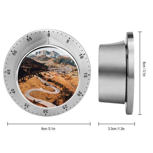 yanfind Timer Autumn Mountains Landscape Road Aerial Forest Italy 60 Minutes Mechanical Visual Timer