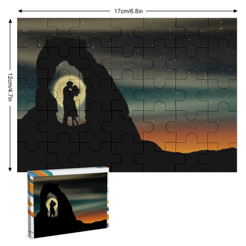 yanfind Picture Puzzle Dorothe Love Couple Lovers Romantic Silhouette  Kissing Family Game Intellectual Educational Game Jigsaw Puzzle Toy Set