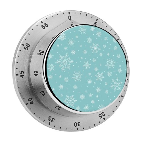 yanfind Timer Snowing Snow Fabric Blizzard Winter Austria Art Design Swatch Seamless Decoration Snowflake 60 Minutes Mechanical Visual Timer
