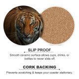 yanfind Ceramic Coasters (round) Bengal  Closeup Big Cat Wild Family Game Intellectual Educational Game Jigsaw Puzzle Toy Set
