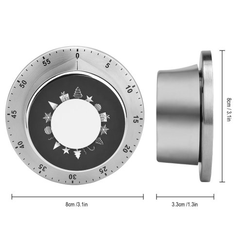 yanfind Timer Blank Cutting  Road Christmas Ornament Arranging Tree  Winter Wishing Art 60 Minutes Mechanical Visual Timer