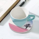 yanfind Ceramic Coasters (round) Solitude Tree Clear Sky Landscape Surreal Sand Desert  Scenery Family Game Intellectual Educational Game Jigsaw Puzzle Toy Set