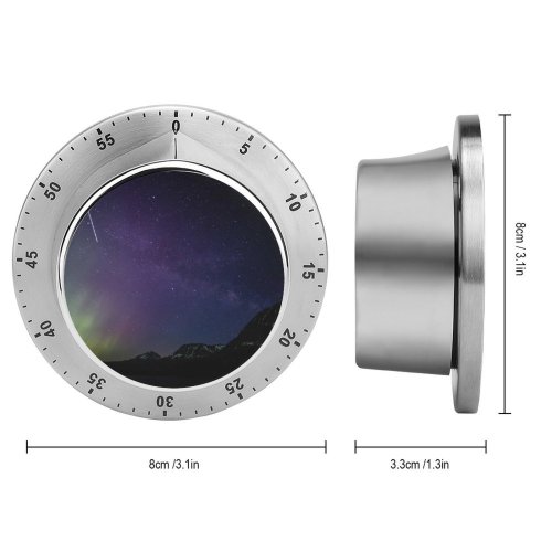 yanfind Timer Dennison Lim Aurora Borealis Milky Way Purple Sky Night Starry Sky 60 Minutes Mechanical Visual Timer
