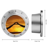 yanfind Timer Love Heart Hands Together Silhouette Lovers Couple Sunset 60 Minutes Mechanical Visual Timer