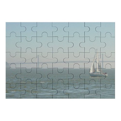 yanfind Picture Puzzle Golden Gate  Bay Ocean Sailboat Boat Sailing Outdoors Sky Atmospheric Cable Family Game Intellectual Educational Game Jigsaw Puzzle Toy Set