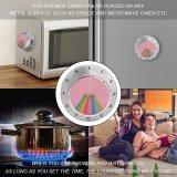 yanfind Timer Pastel Rainbow Art Space Striped Roller USA Design Vibrant 60 Minutes Mechanical Visual Timer