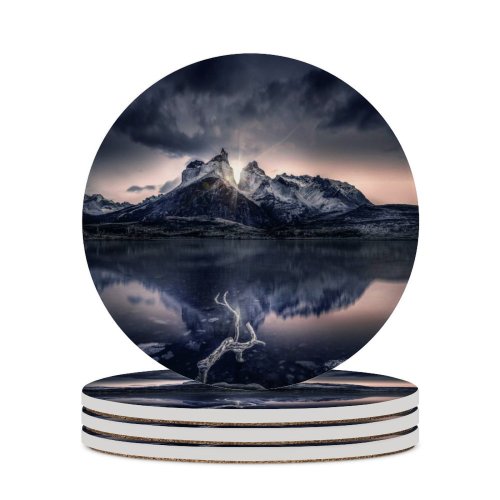 yanfind Ceramic Coasters (round) Grafixart  Sunlight Lake Reflection Morning Sunrise Family Game Intellectual Educational Game Jigsaw Puzzle Toy Set