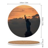 yanfind Ceramic Coasters (round) Images Sky Wallpapers Dusk Free States York Monument Art Pictures Sunset Liberty Family Game Intellectual Educational Game Jigsaw Puzzle Toy Set
