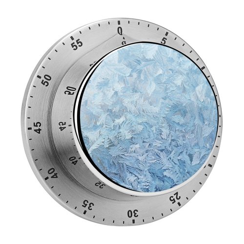 yanfind Timer Illusion Crystal Snow Glass Abstract Winter Frozen Temperature Imagination Frost Outdoors Natural 60 Minutes Mechanical Visual Timer