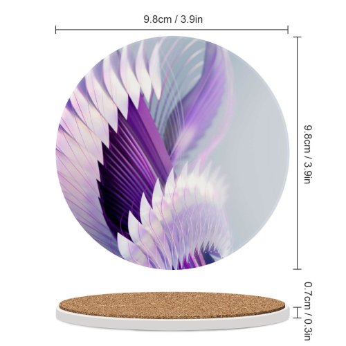 yanfind Ceramic Coasters (round) Abstract Design Imagination Violet Family Game Intellectual Educational Game Jigsaw Puzzle Toy Set