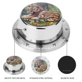 yanfind Timer Tambako Jaguar Young Tigress Autumn Leaves Grass Wild Big Cat  Portrait 60 Minutes Mechanical Visual Timer