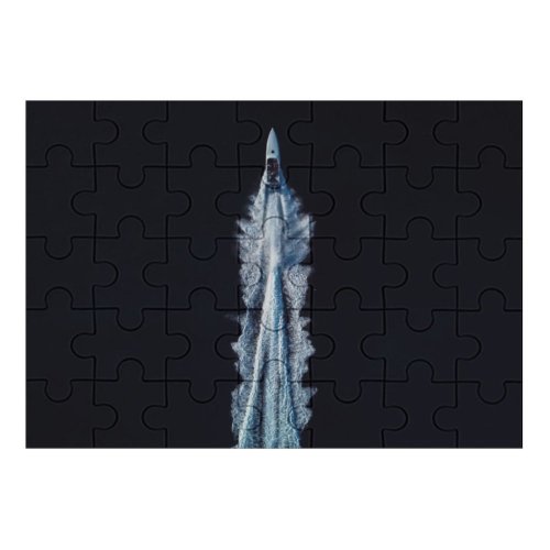 yanfind Picture Puzzle Motor Motion Yacht Summer Above Sport Wake Sea Dark Craft Aerial Alertness001 Family Game Intellectual Educational Game Jigsaw Puzzle Toy Set