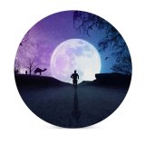 yanfind Ceramic Coasters (round) Fantasy  Silhouette Running Starry Sky Night Road Family Game Intellectual Educational Game Jigsaw Puzzle Toy Set