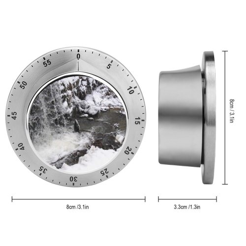 yanfind Timer Waterfall Winter  Snow Resources  Watercourse Geological Rapid Freezing River 60 Minutes Mechanical Visual Timer