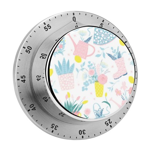 yanfind Timer Mother's  Pastels  Garden Roses Colorful Wrap Vase Seamless Fabric Flowers 60 Minutes Mechanical Visual Timer