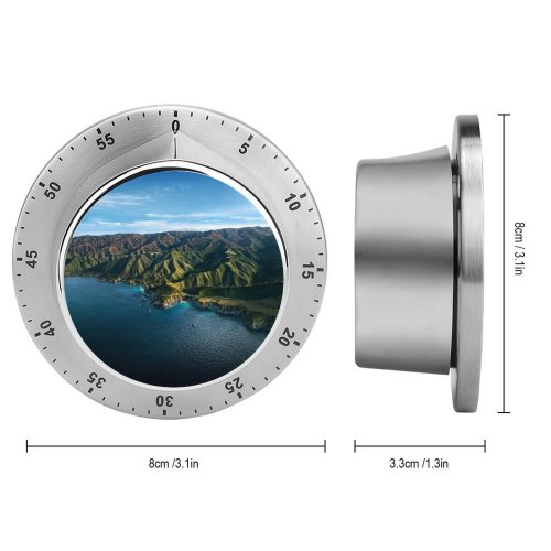 yanfind Timer Big Sur Mountains Daylight Sky MacOS California 60 Minutes Mechanical Visual Timer