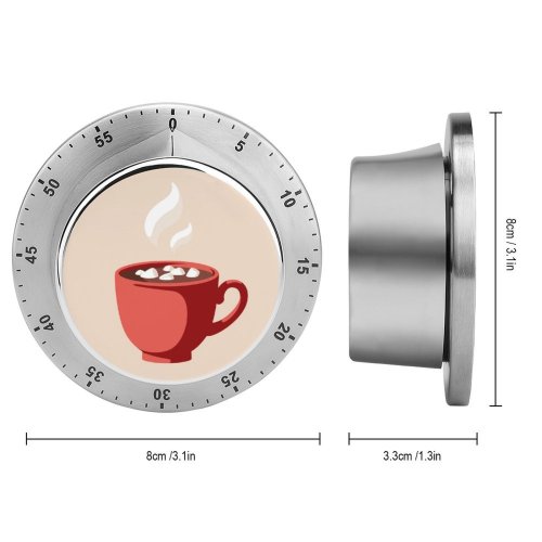 yanfind Timer Cup Tea Hot Cappuccino Design Restaurant Milk Handle  Space Art Mocha 60 Minutes Mechanical Visual Timer