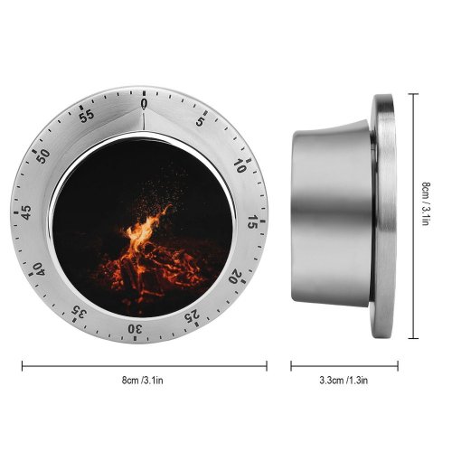 yanfind Timer Clay Banks Black Dark Bonfire Dark  Flame Night Time Burning Outdoor 60 Minutes Mechanical Visual Timer