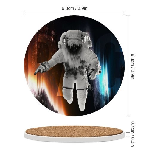 yanfind Ceramic Coasters (round) Vadim Sadovski Space Astronaut Fade Space Artwork Space Suit Family Game Intellectual Educational Game Jigsaw Puzzle Toy Set