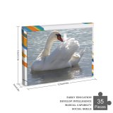 yanfind Picture Puzzle  Lake Balaton Ripples Preen Preening Cleaning Serene Peaceful Feather Feathers Beak Family Game Intellectual Educational Game Jigsaw Puzzle Toy Set