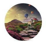 yanfind Ceramic Coasters (round) Mirolim Mirsolixov Deer Hot  Balloons Sunrise Landscape Stone Staircase Family Game Intellectual Educational Game Jigsaw Puzzle Toy Set