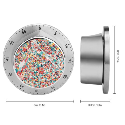 yanfind Timer Coast Cartography States  Checked Digitally Pixelated Art China Abstract Structure 60 Minutes Mechanical Visual Timer