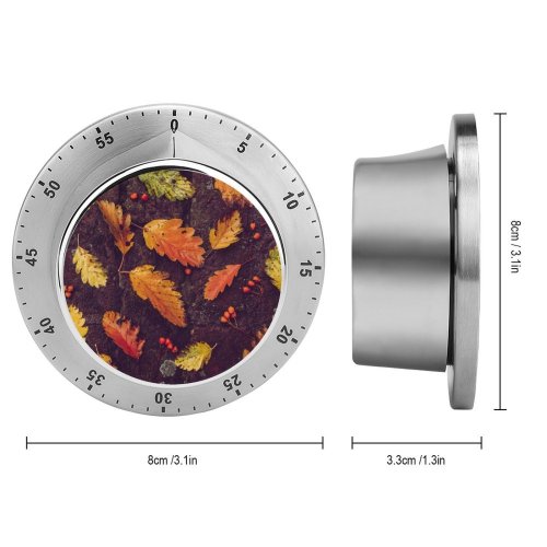 yanfind Timer Autumn Leaves Foliage Ground Fallen Leaf 60 Minutes Mechanical Visual Timer