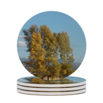 yanfind Ceramic Coasters (round) Tree Trees Plant Wood Forest Leafs Autumn Leaf Woody Natural Landscape Sky Family Game Intellectual Educational Game Jigsaw Puzzle Toy Set