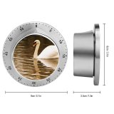 yanfind Timer  Swans Bird Birds  Reflected Mirror Quiet Serene Ducks Geese Beak 60 Minutes Mechanical Visual Timer