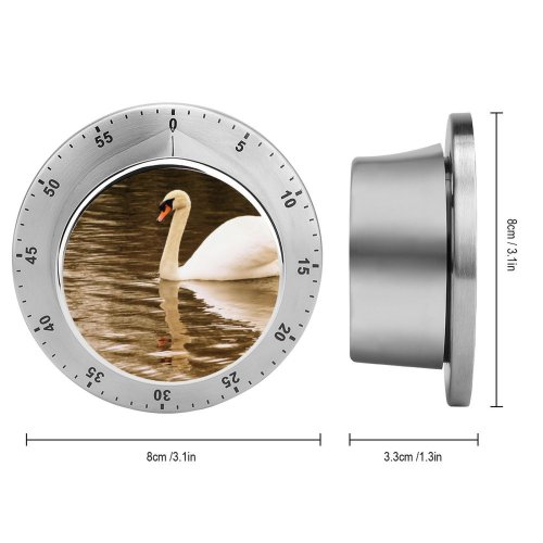 yanfind Timer  Swans Bird Birds  Reflected Mirror Quiet Serene Ducks Geese Beak 60 Minutes Mechanical Visual Timer